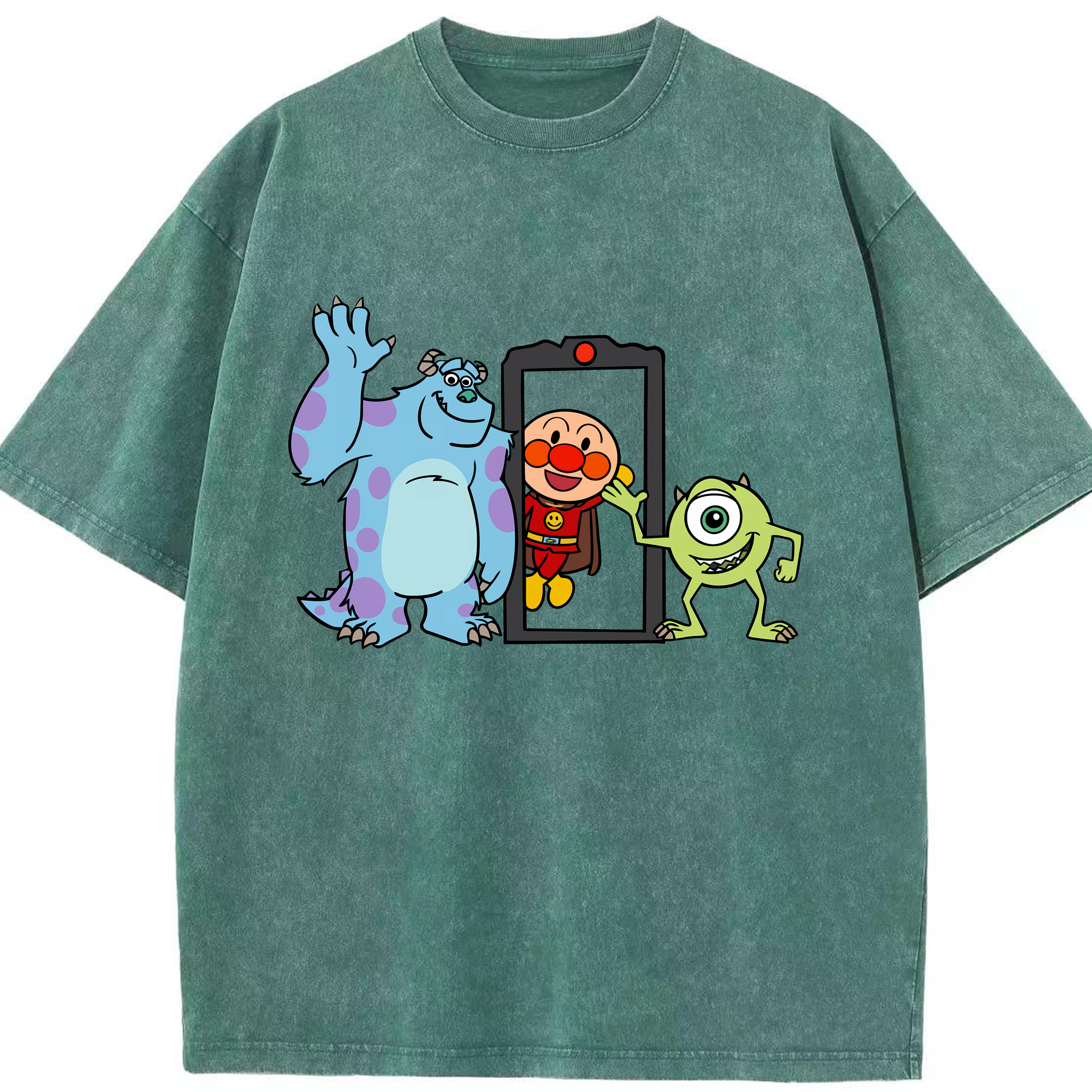 （画像用） アンパンマン Anpanman 綿100% ヴィンテージ風 半袖Tシャツ（フロントプリント）